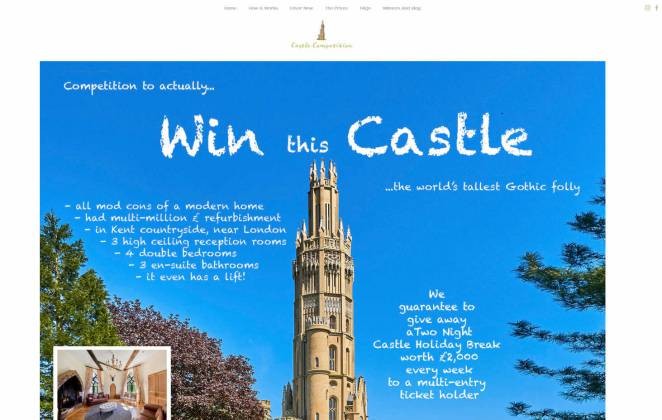 Win Eight Storey Hadlow Tower Castle in Kent