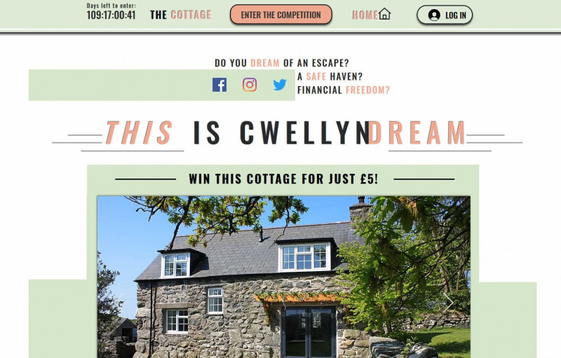 Win a Rural Two Bedroom Stone Cottage in North Wales
