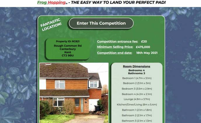 Win a House with Four Bedrooms near Canterbury in Kent