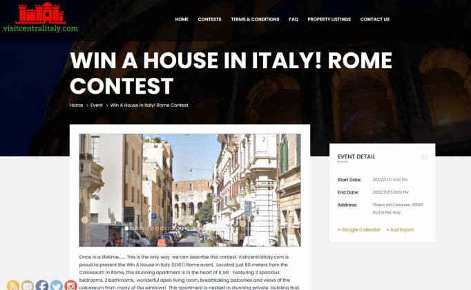 Win an Apartment in Rome within Sight of the Colosseum