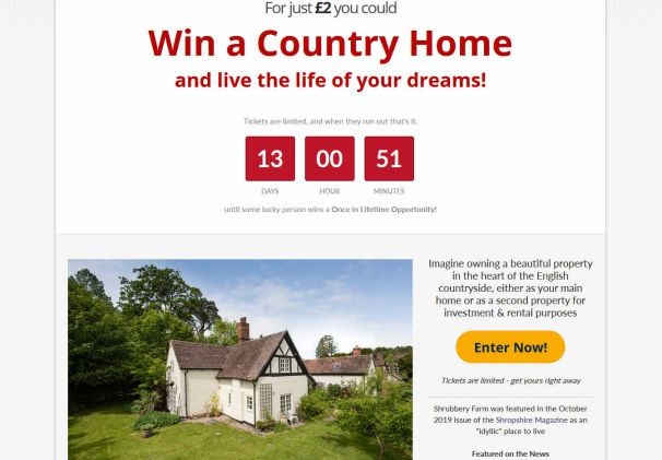 Win an Impressive Rural farmhouse near Shrewsbury in Shropshire