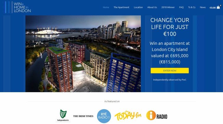 Win an Apartment in London Docklands with Two Bedrooms
