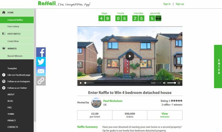 Win a Four Bedroom Detached House in Derbyshire