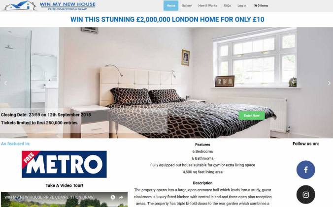 Win a Modern 6 Bed House in the Suburbs of London
